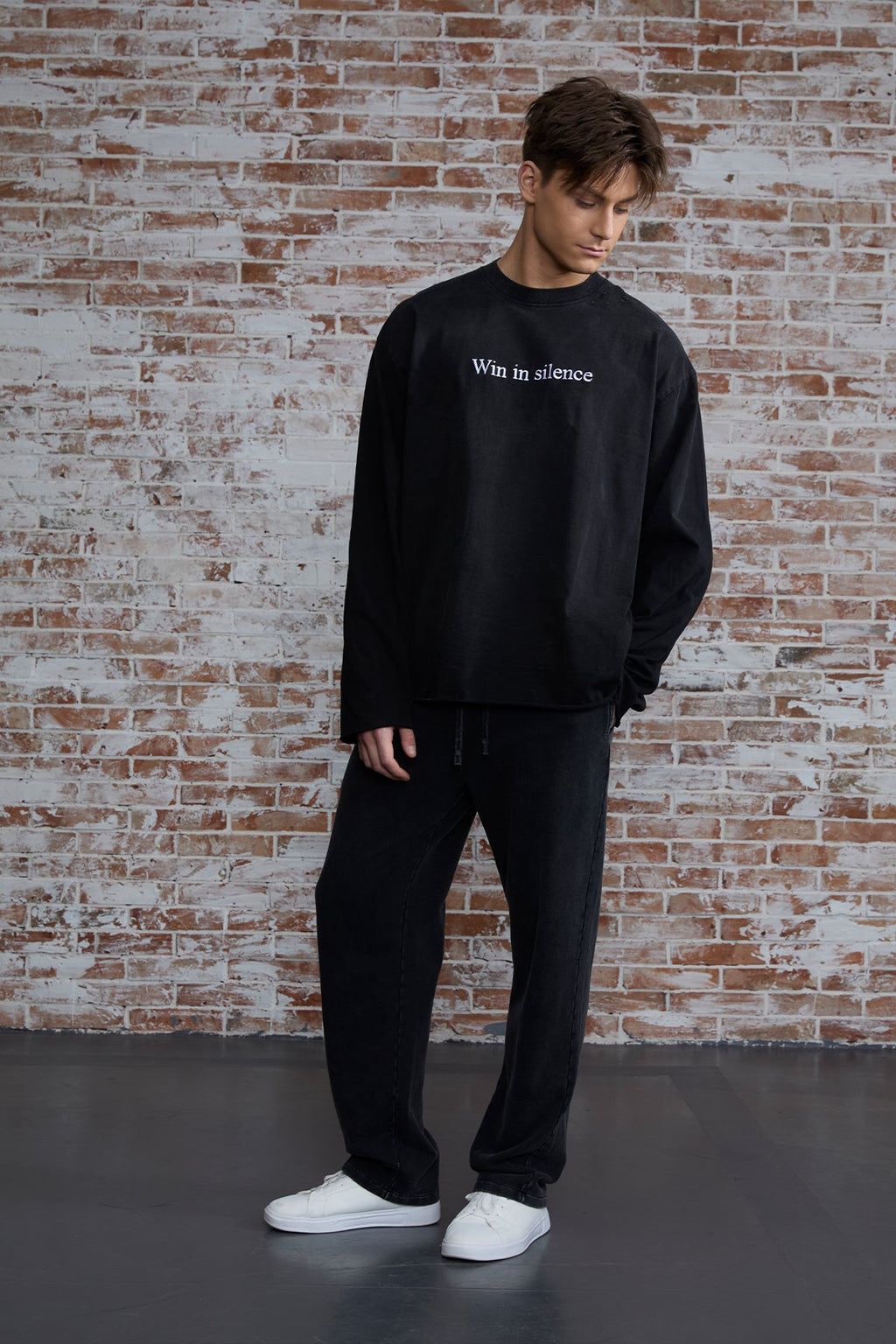 Win In Silence Ripped Longsleeve
