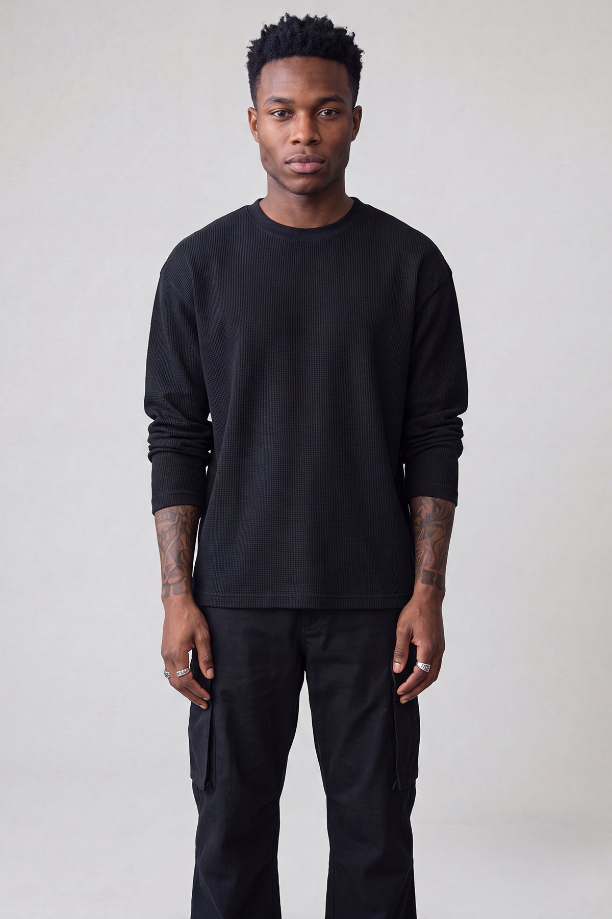 Initial Waffle Longsleeve