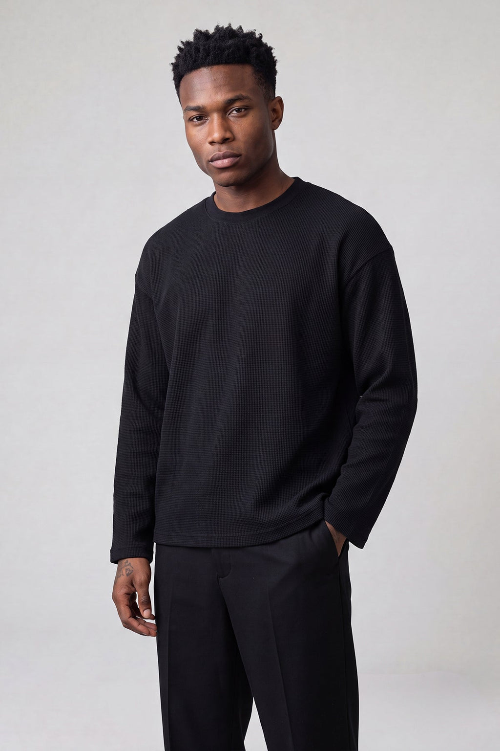 Initial Waffle Longsleeve