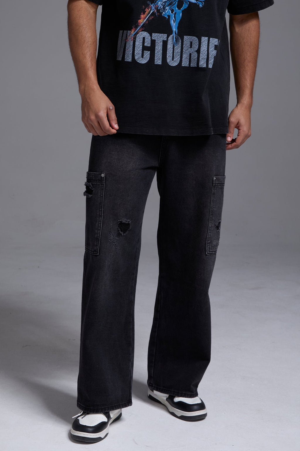Washed Black Carpenter Denim