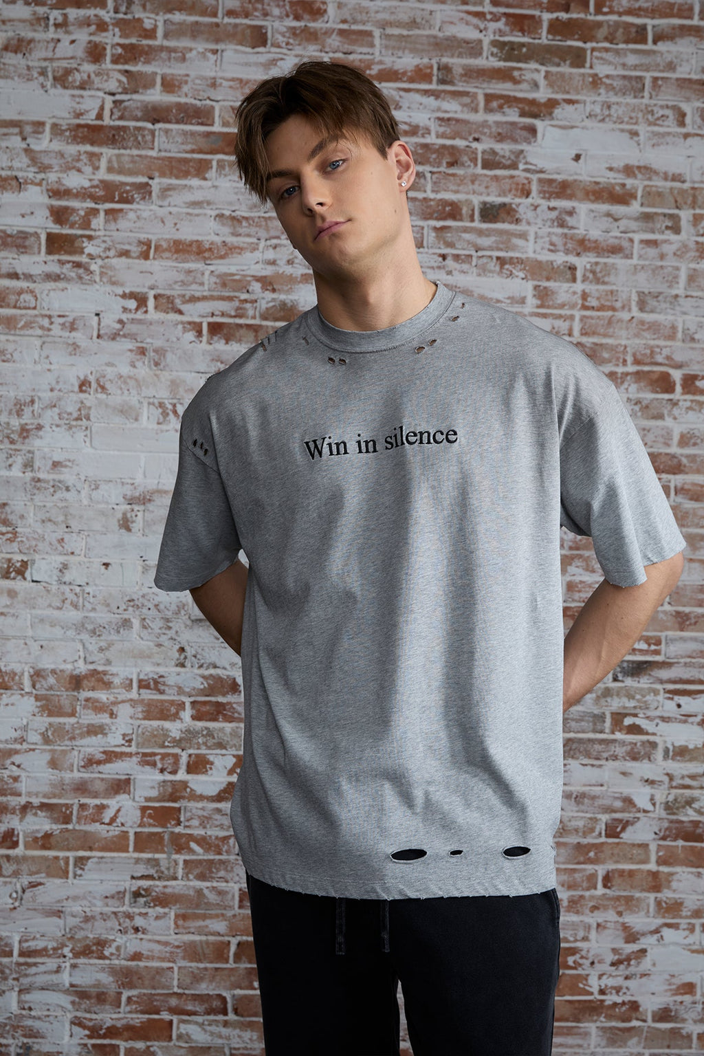 Win In Silence Ripped T-Shirt