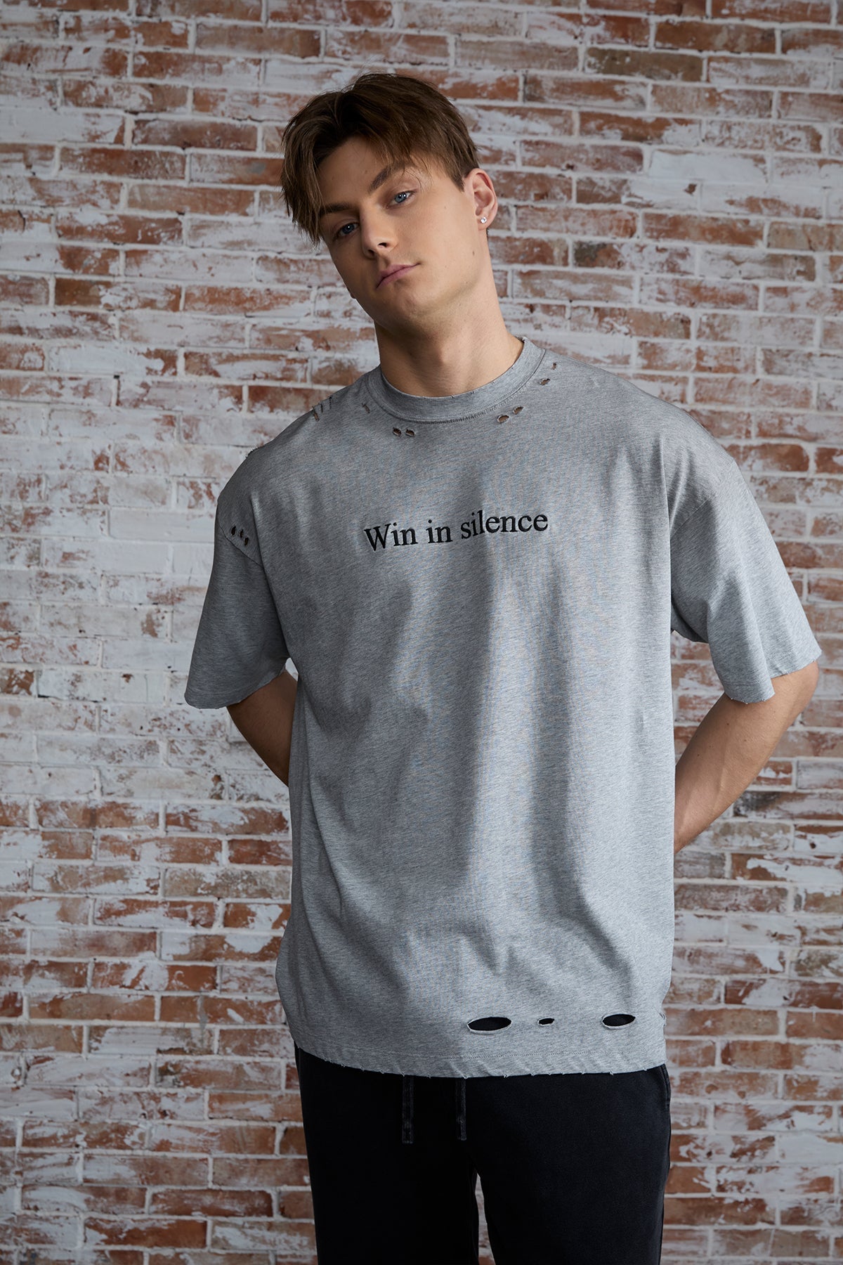 Win In Silence Ripped T-Shirt