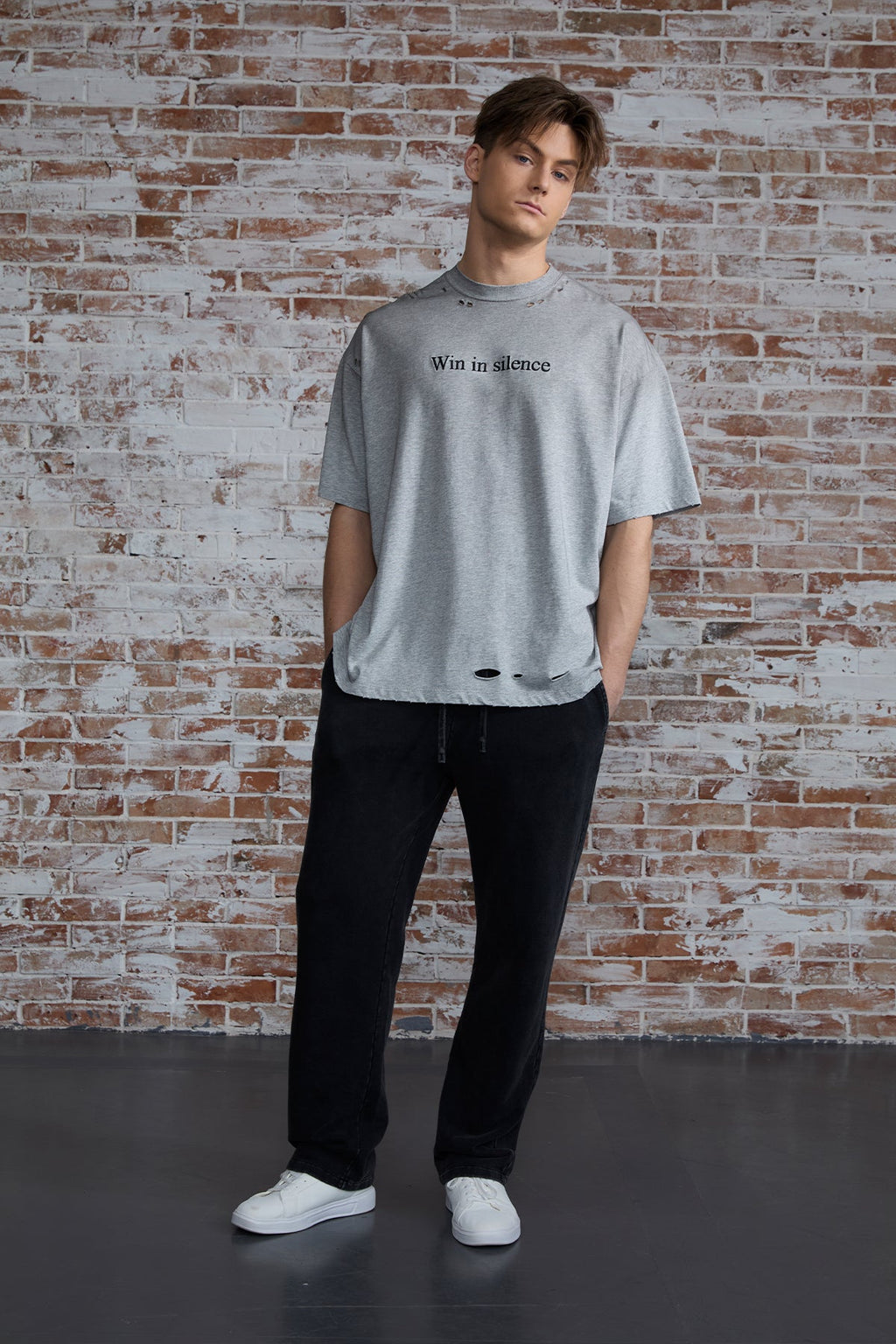 Win In Silence Ripped T-Shirt